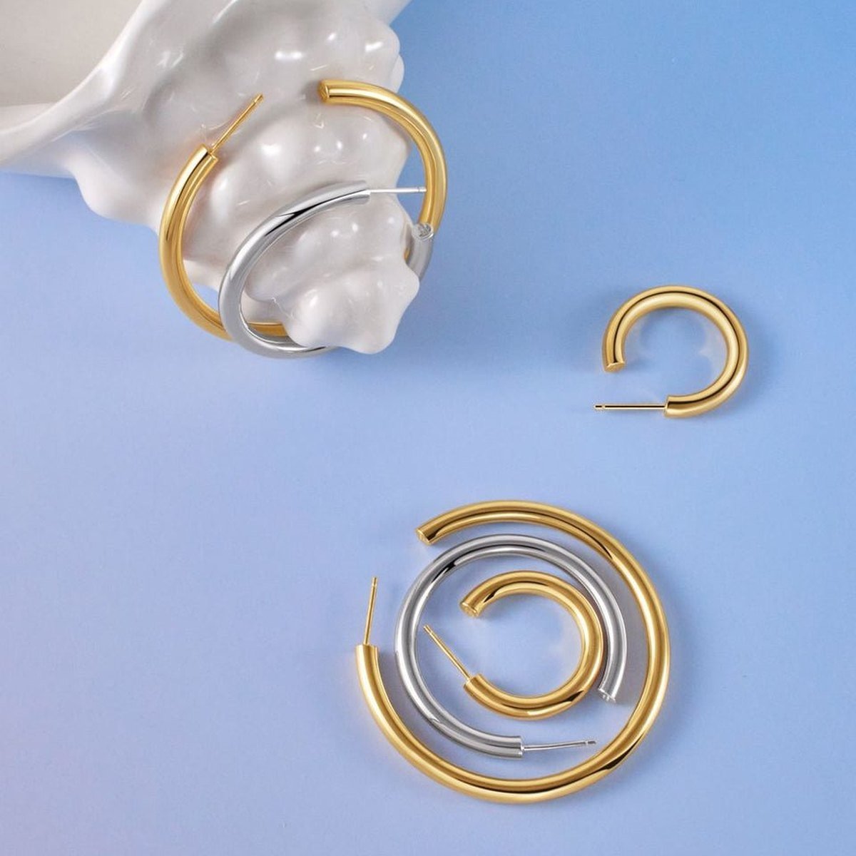 Sculpted Hoop Earrings
