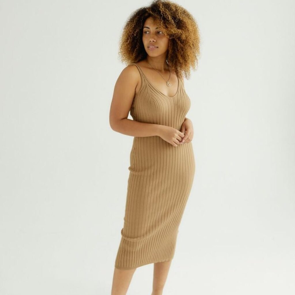 Ribbed Column Dress