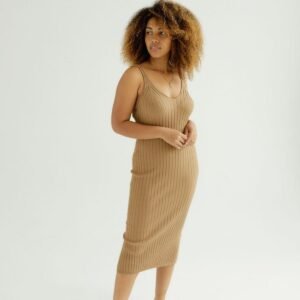 Ribbed Column Dress